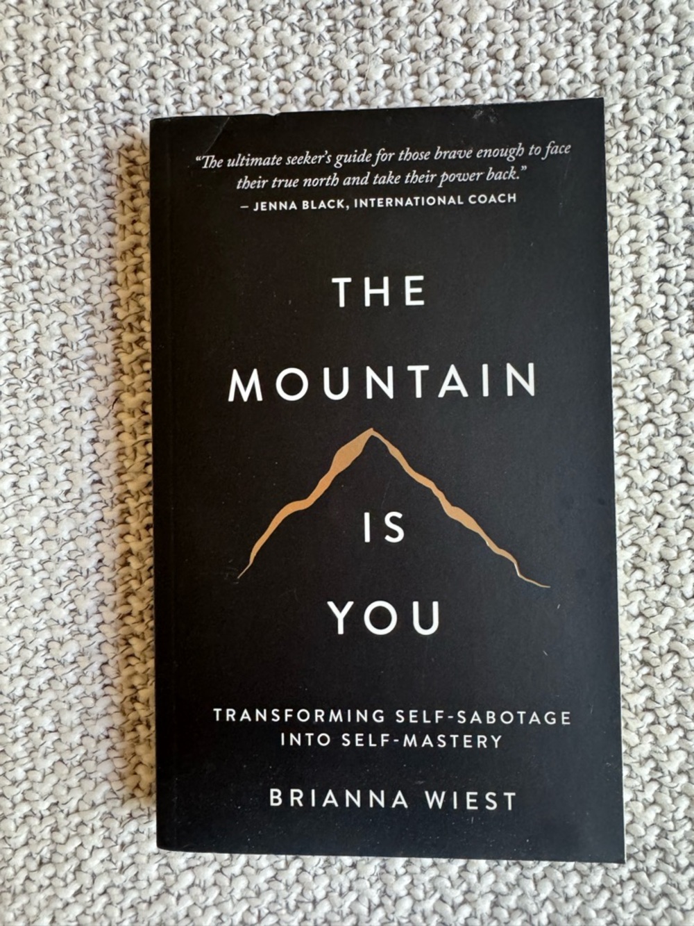 The Mountain Is You by Brianna Wiest - Black Cover with Gold Accent